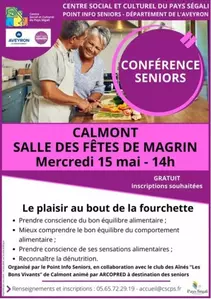 Conférence Séniors 15 mai à 14h à Magrin